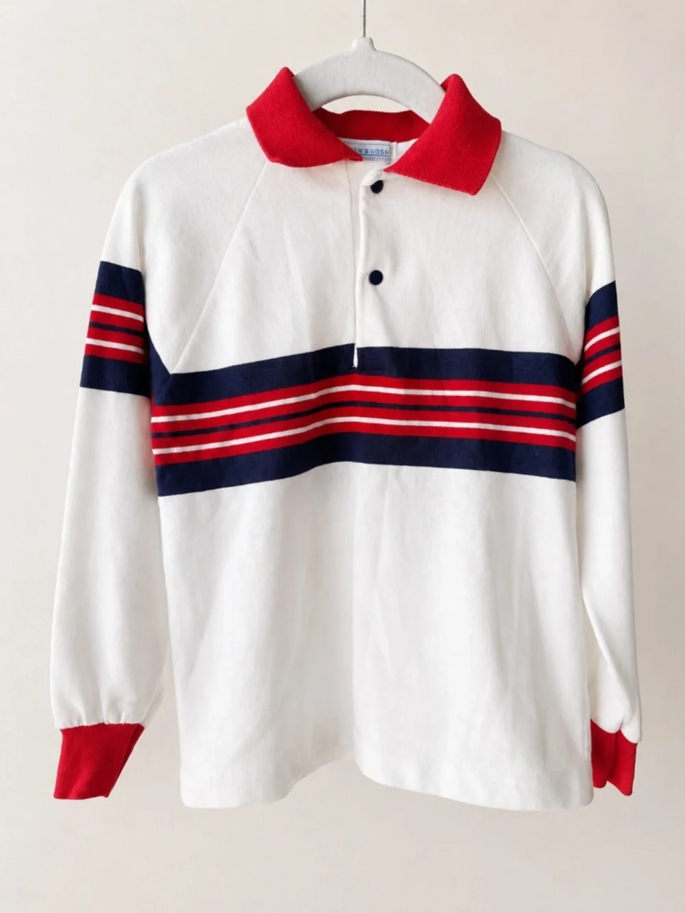 OshKosh B’gosh Boys Vintage Style Striped Rugby Polo Shirt Size 5